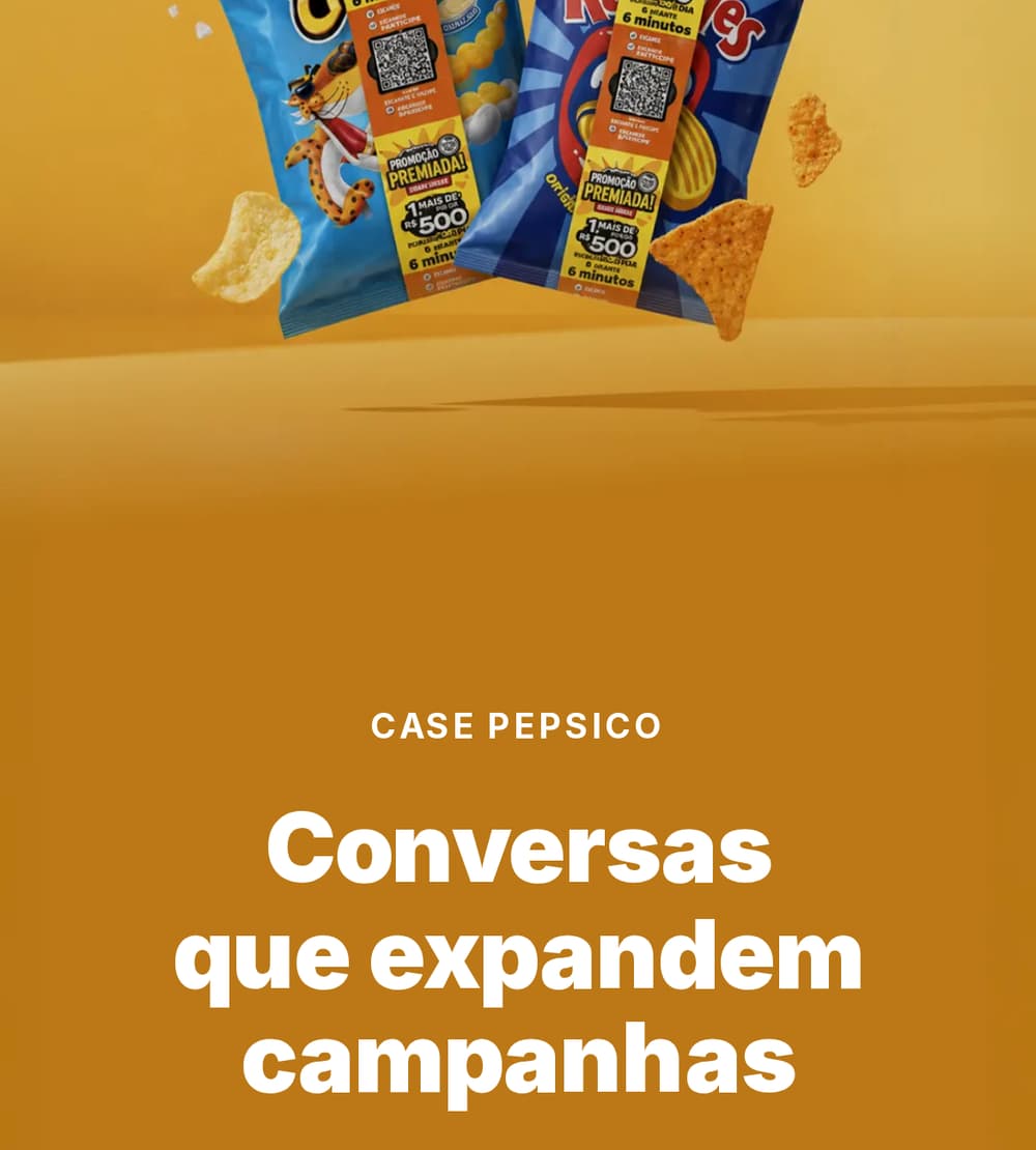 A página do case no ar, com a marca do cliente sobre fotografia de produto